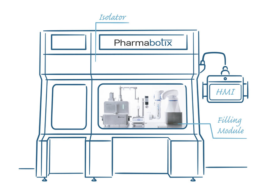 Pharmabotix nutzt Hygienic Design-Roboter Motoman HD8 von Yaskawa zum Abfüllen kleinerer Chargen